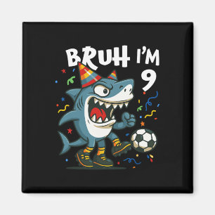 Tralalero Tralala Italian Brainrot Soccer 9th Birt Magnet