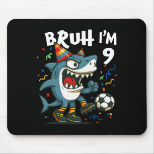 Tralalero Tralala Italian Brainrot Soccer 9th Birt Mouse Mat