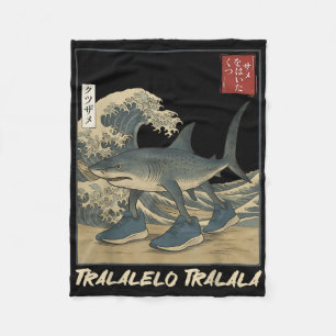 Tralalero Tralala Shark Italian Brainrot Meme Japa Fleece Blanket