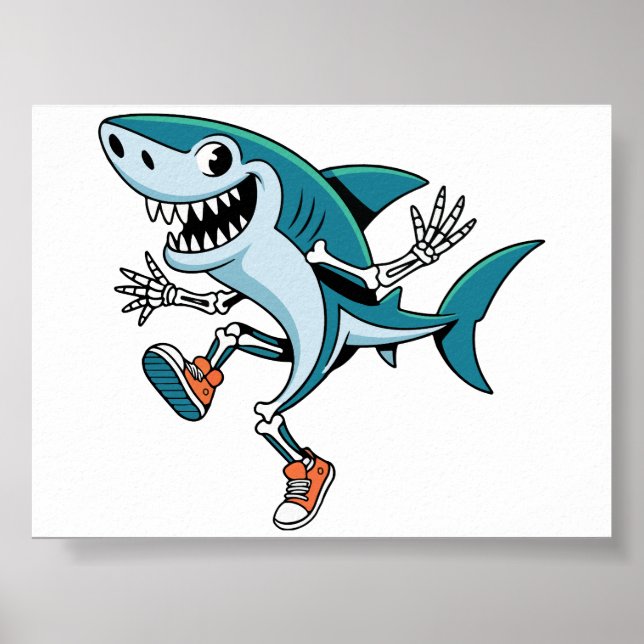 Tralalero Tralala SkeleBoo Halloween Design Poster (Front)