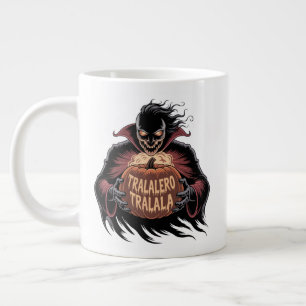 Tralalero Tralala Vampire Pumpkin Halloween Large Coffee Mug