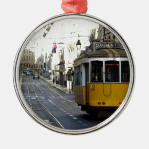 Tram 28, Lisbon, Portugal Metal Tree Decoration