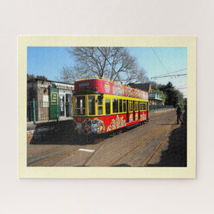 Tram at Colyton station Jigsaw Puzzle