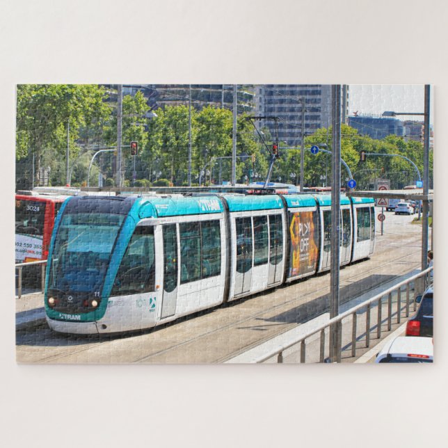 Tram, Barcelona, Spain Jigsaw Puzzle (Horizontal)