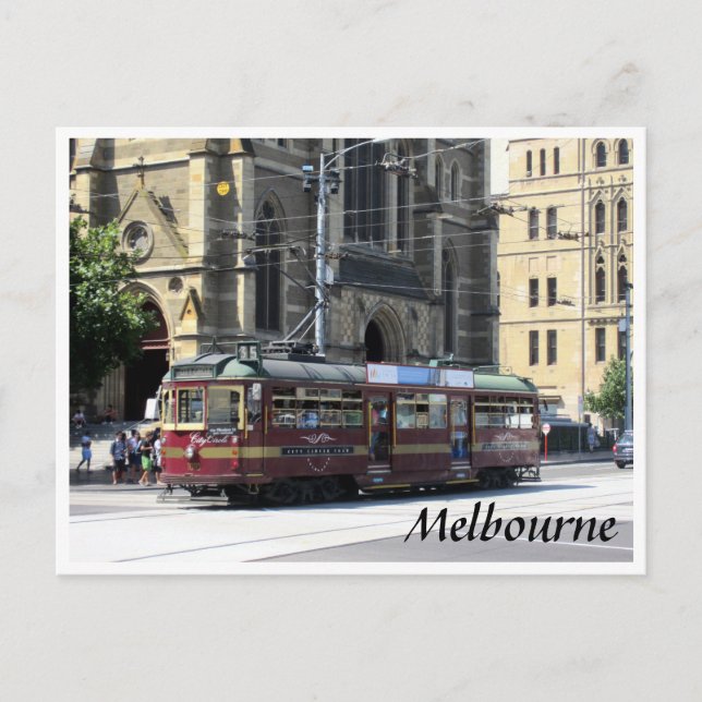 tram melbourne fast postcard (Front)