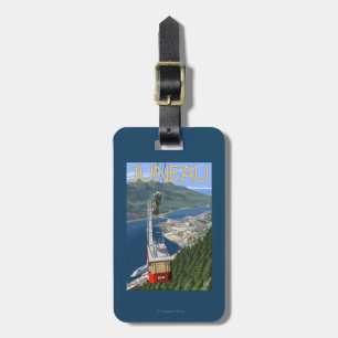 Tram over Juneau, Alaska Vintage Travel Poster Luggage Tag