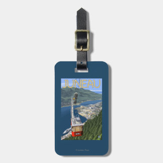 Tram over Juneau, Alaska Vintage Travel Poster Luggage Tag