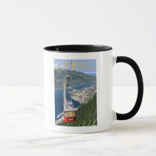 Tram over Juneau, Alaska Vintage Travel Poster Mug