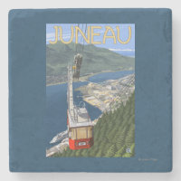 Tram over Juneau, Alaska Vintage Travel Poster
