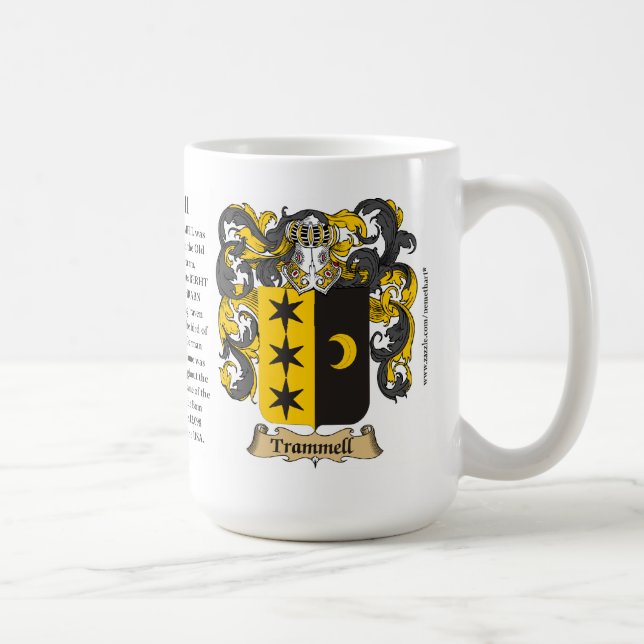 Trammell, the Origin, the Meaning and the Crest Coffee Mug (Right)