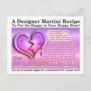 Tramp Stole My Man Tartini Valentine Martini Card