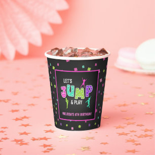 Trampoline Birthday Paper Cup - Girl