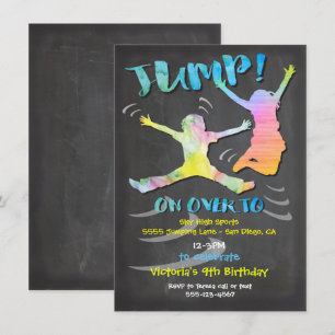 Trampoline Birthday Party for boy or girl Invitation