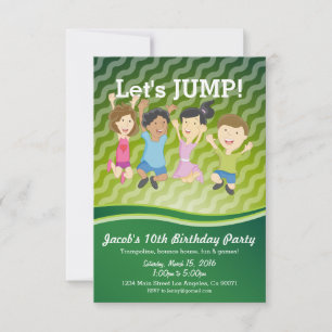 Trampoline Birthday Party Invitation
