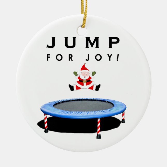 Trampoline Christmas Ceramic Tree Decoration (Front)