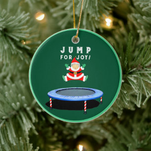 Trampoline Christmas Collectable Ceramic Tree Decoration