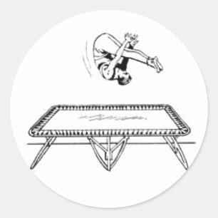 Trampoline Classic Round Sticker