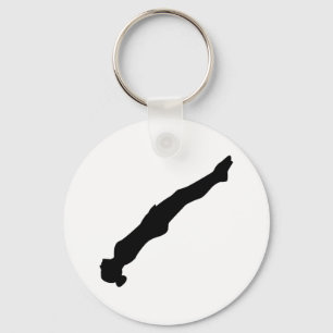 Trampoline girl woman key ring
