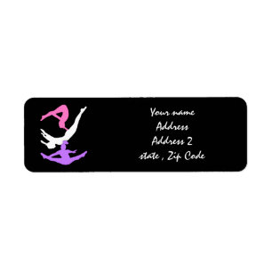 Trampoline gymnast address labels