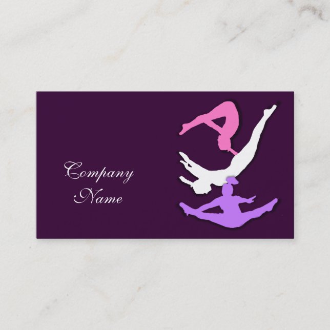 Trampoline gymnast business cards (Front)