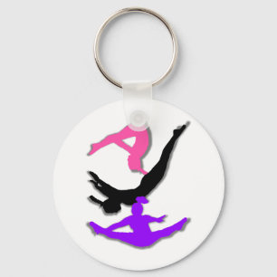 Trampoline gymnast key ring