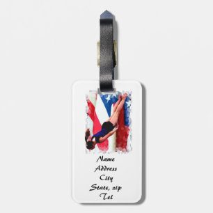 Trampoline Gymnast Luggage Tag