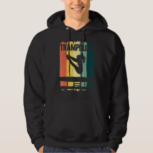 Trampoline Gymnastic Sport Retro Vintage Sunset Gy Hoodie