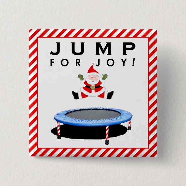 Trampoline Holiday Gift 15 Cm Square Badge (Front)