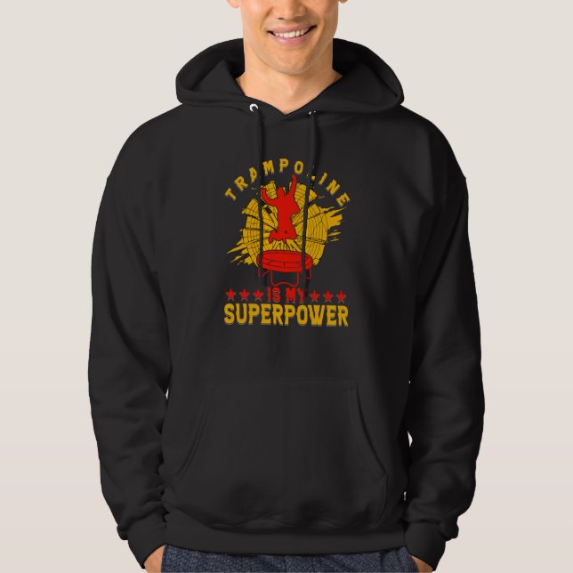 Trampoline Jumping Trampoline Gymnastics  8 Hoodie (Front)