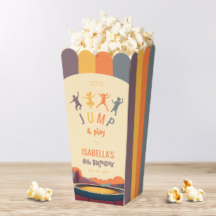 Trampoline Kid Birthday Party Jump and Play Retro Favour Box