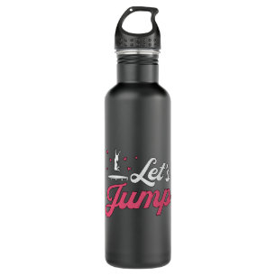 Trampoline Let's Jump Gymnast Funny Trampolining 710 Ml Water Bottle