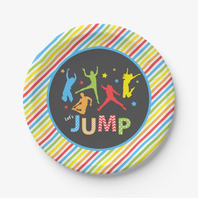 trampoline paper plates / jump paper plates (Front)