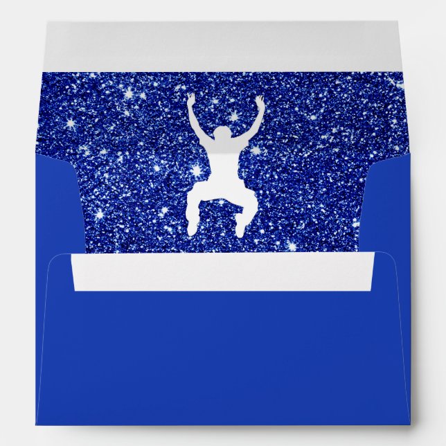 Trampoline Park Jumping Person Silhouette Envelope (Back (Bottom))
