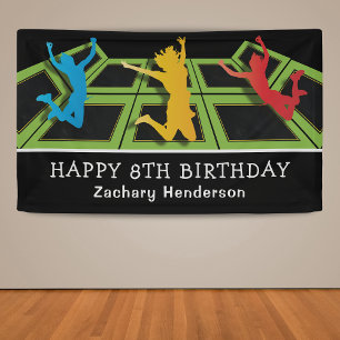 Trampoline Park Kids Birthday Party Banner