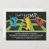 Trampoline Park Kids Birthday Party Invitation (Front)