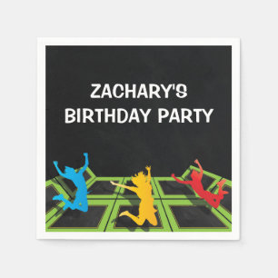 Trampoline Park Kids Birthday Party Napkin
