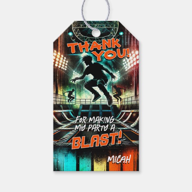 Trampoline Party Favour Tag (Front)