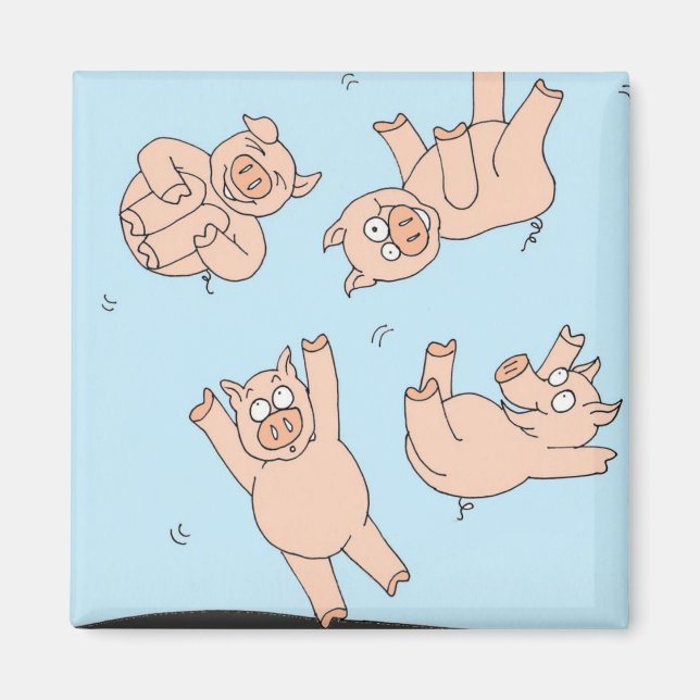 Trampoline Pigs Magnet (Front)
