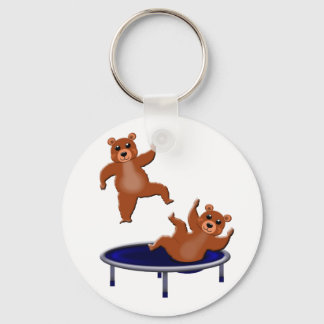 trampolining bears key ring