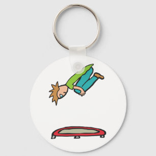 Trampolining Key Ring