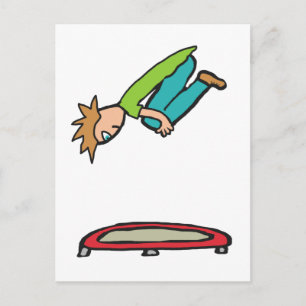 Trampolining Postcard