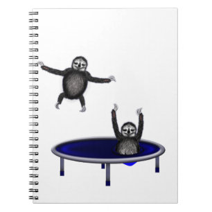 trampolining sloths notebook