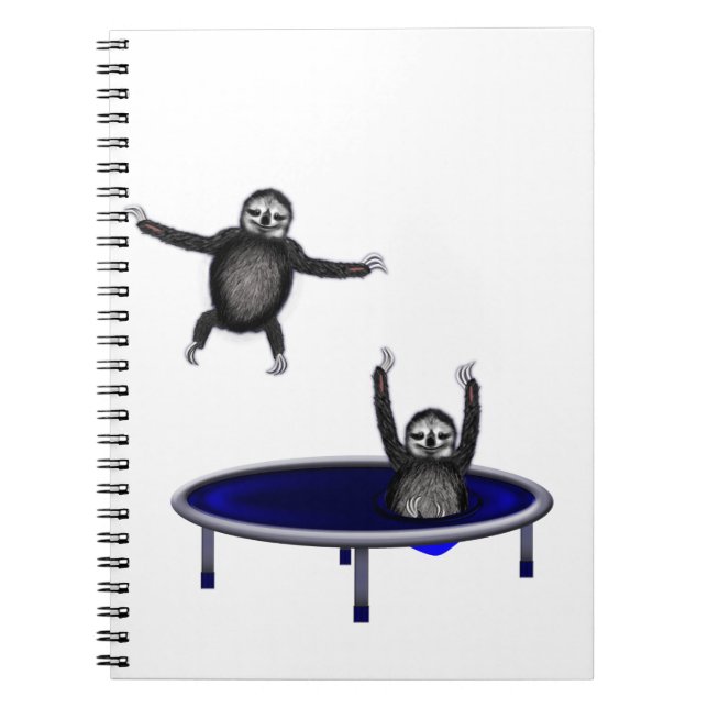 trampolining sloths notebook (Front)