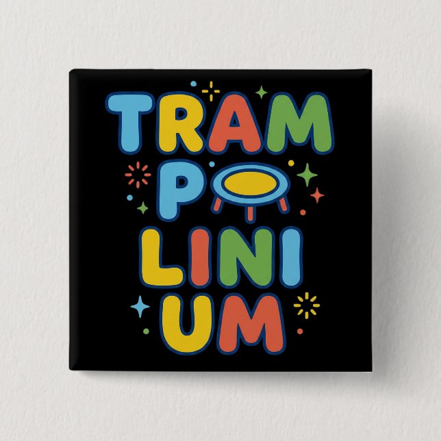 Trampolinium 15 Cm Square Badge (Front)
