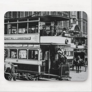 Trams in Manchester, c.1900 Mouse Mat