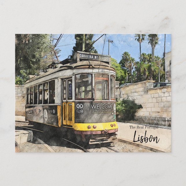 Trams of Lisbon Postcard (Front)