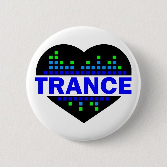 Trance Heart design 6 Cm Round Badge (Front)