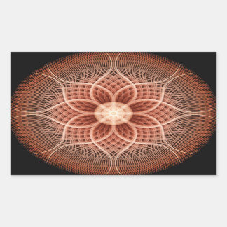 Trance Lotus Mandala Rectangular Sticker