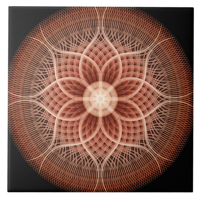 Trance Lotus Mandala Tile (Front)