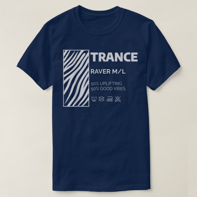 Trance Music Dance Music Techno Tech House Hard Tr T-Shirt (Design Front)